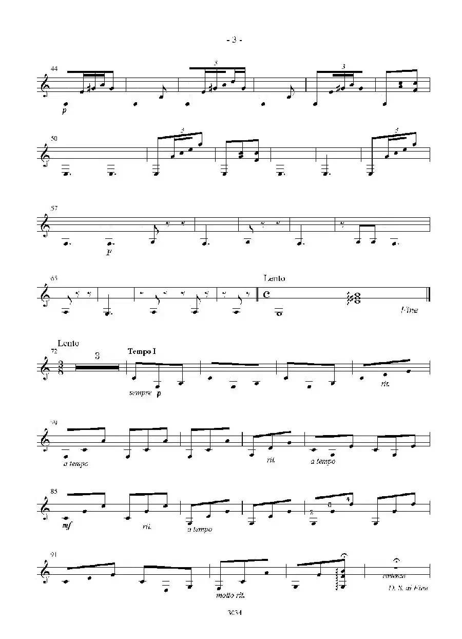 Rumores de la Caleta(Guitar TRIO)（古典吉他）