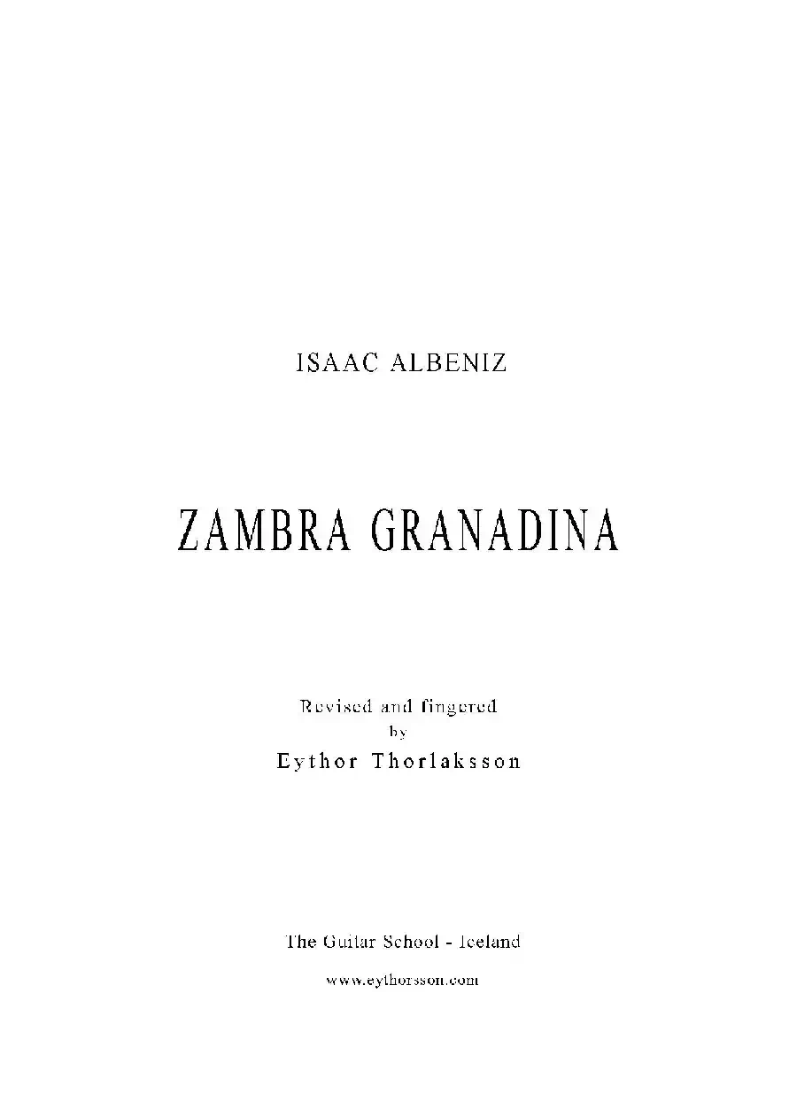 Zambra Granadina（古典吉他）