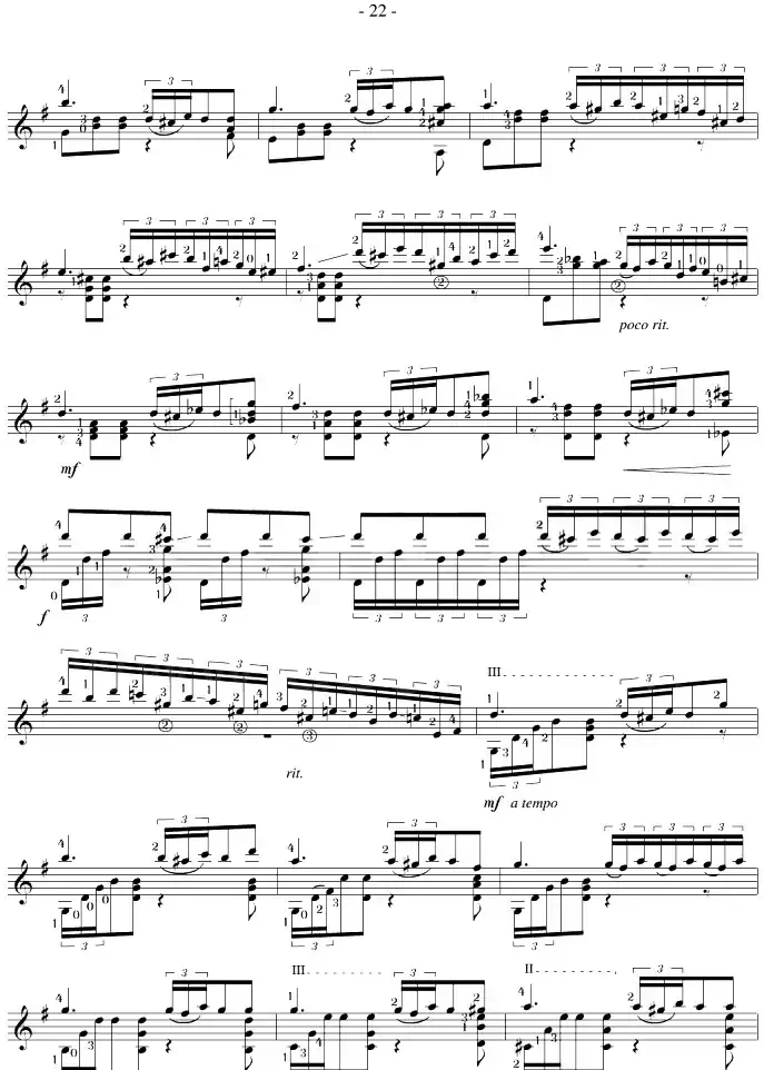 Napoleon Coste《25 Studies,Op.38》（STUDY 17）