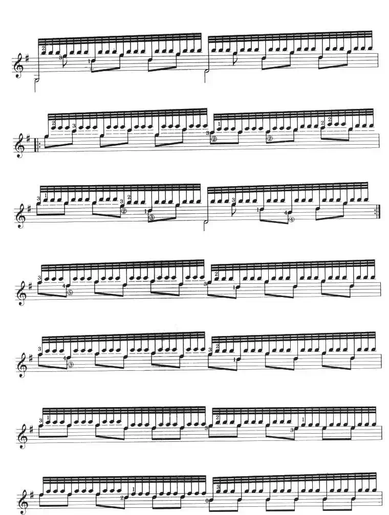 古典吉他考级六级外国乐曲A组（4首）