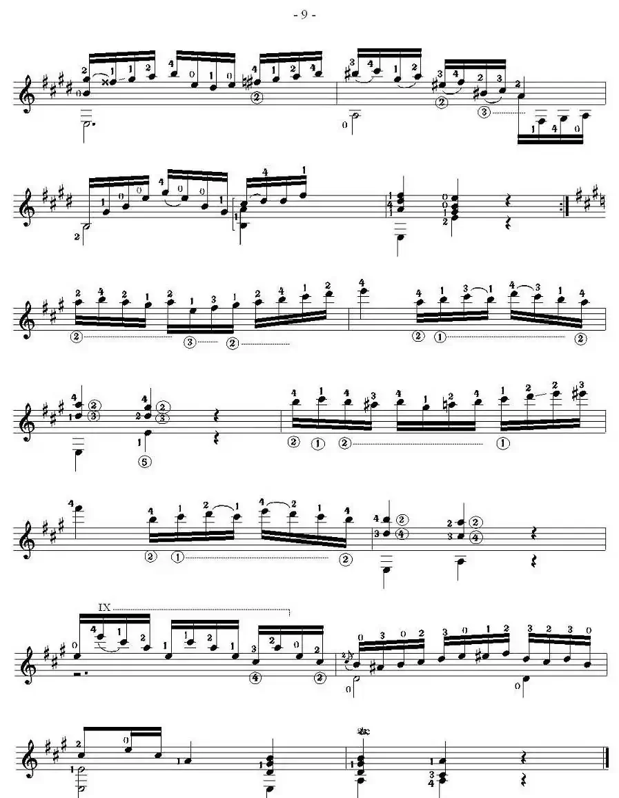 他雷加12首练习曲之5