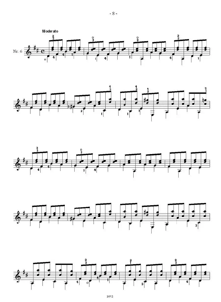 索尔·克斯特26首练习曲之6——10