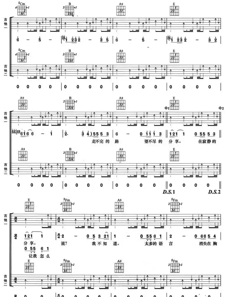 礼物（许巍词曲、双吉他）