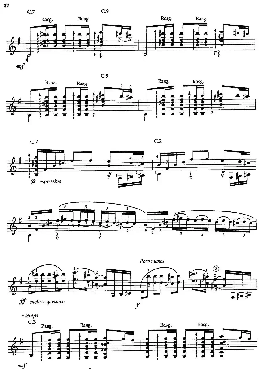 Joaquin Rodrigo Music for Guitar（罗德里戈吉他音乐P80-89（古典吉他）