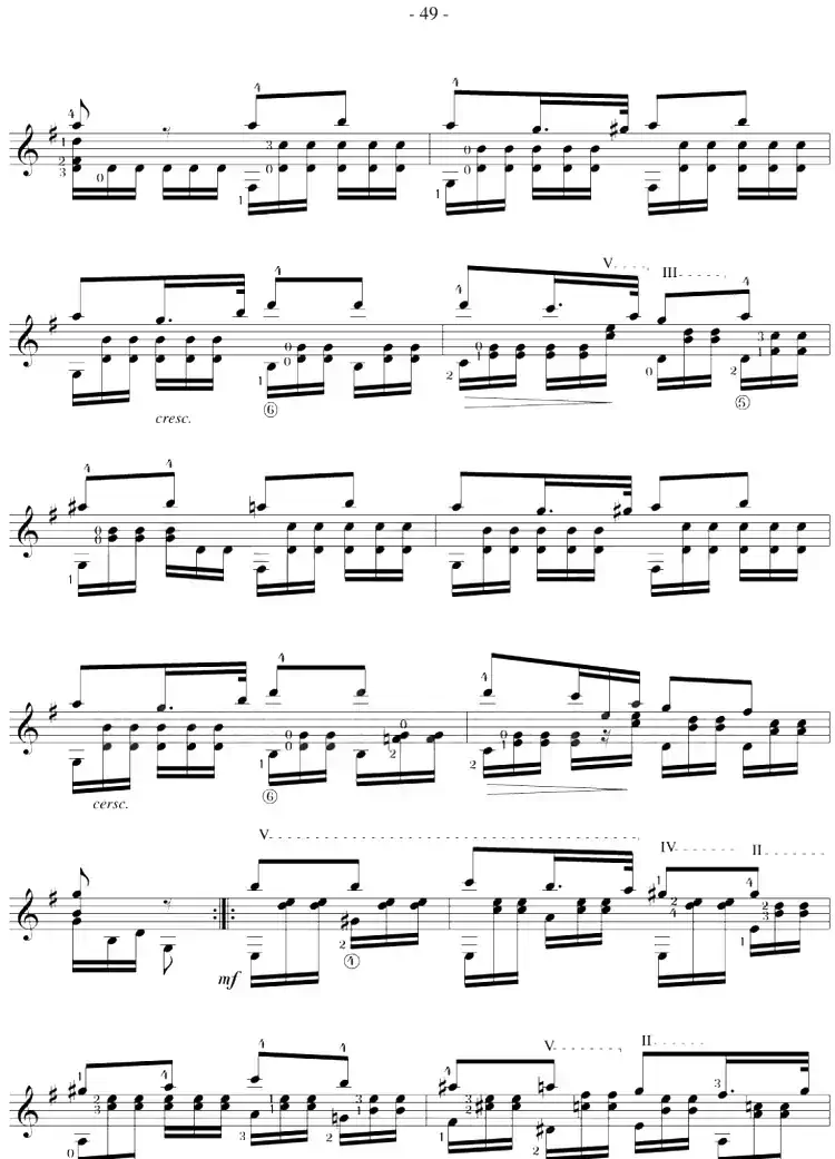 著名古典吉他练习曲（26）