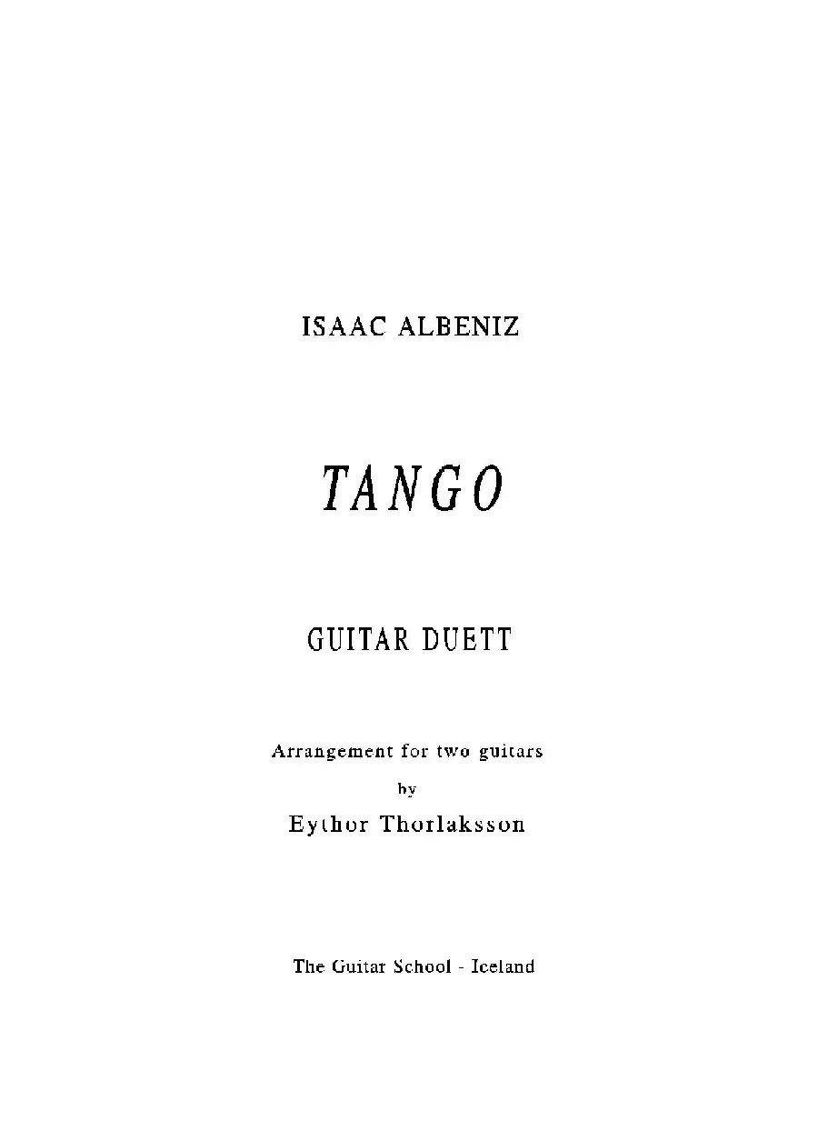 Tango(Guitar Duett)（古典吉他）