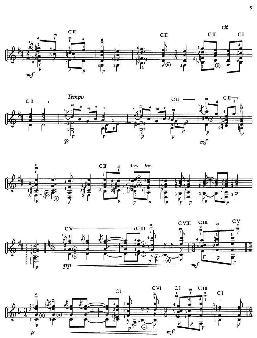 Joaquin Rodrigo Music for Guitar（罗德里戈吉他音乐P7-11）（古典吉他）