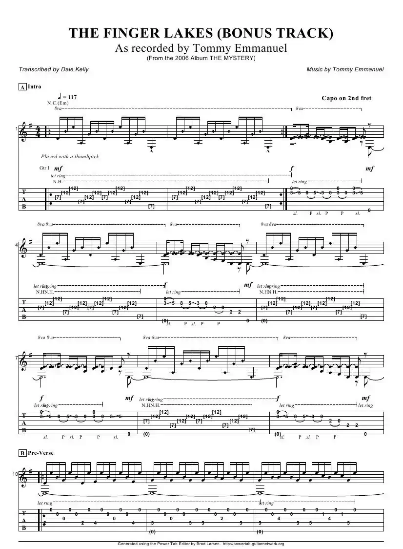 tommy emmanuel：the finger lakes（指弹吉它）