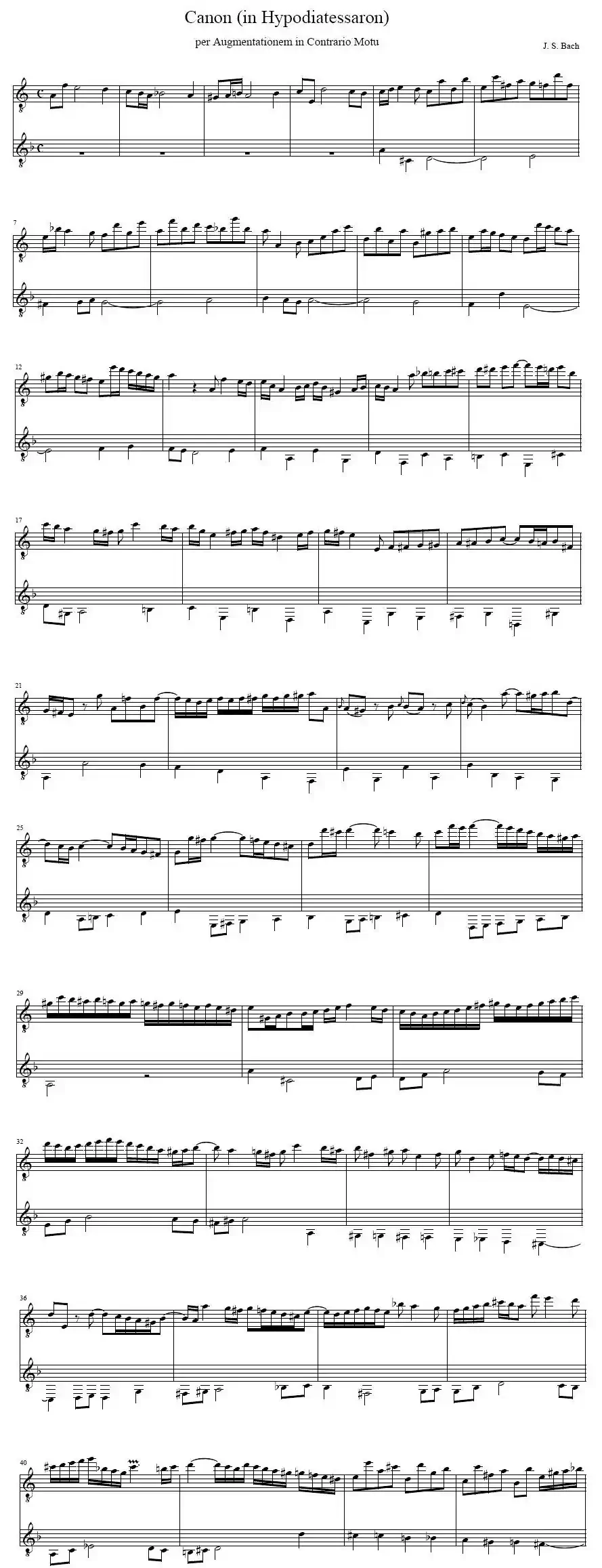 Canon（in Hypodiatessaron [卡农 吉他二重奏]）