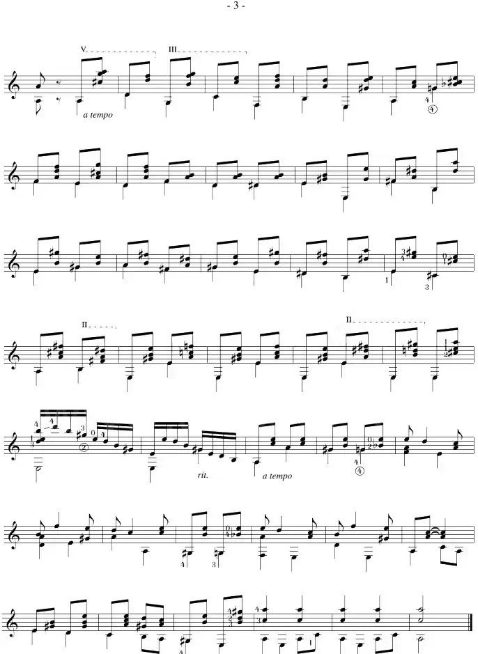 Napoleon Coste《25 Studies,Op.38》（STUDY 1）