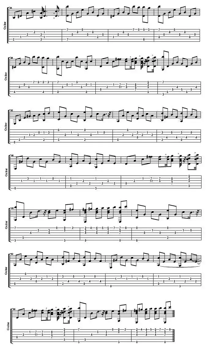 Feelings（指弹吉他谱）