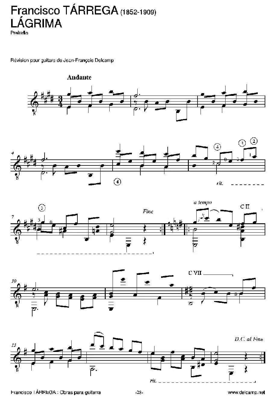 《塔雷加作品全集》第2部分（古典吉他）