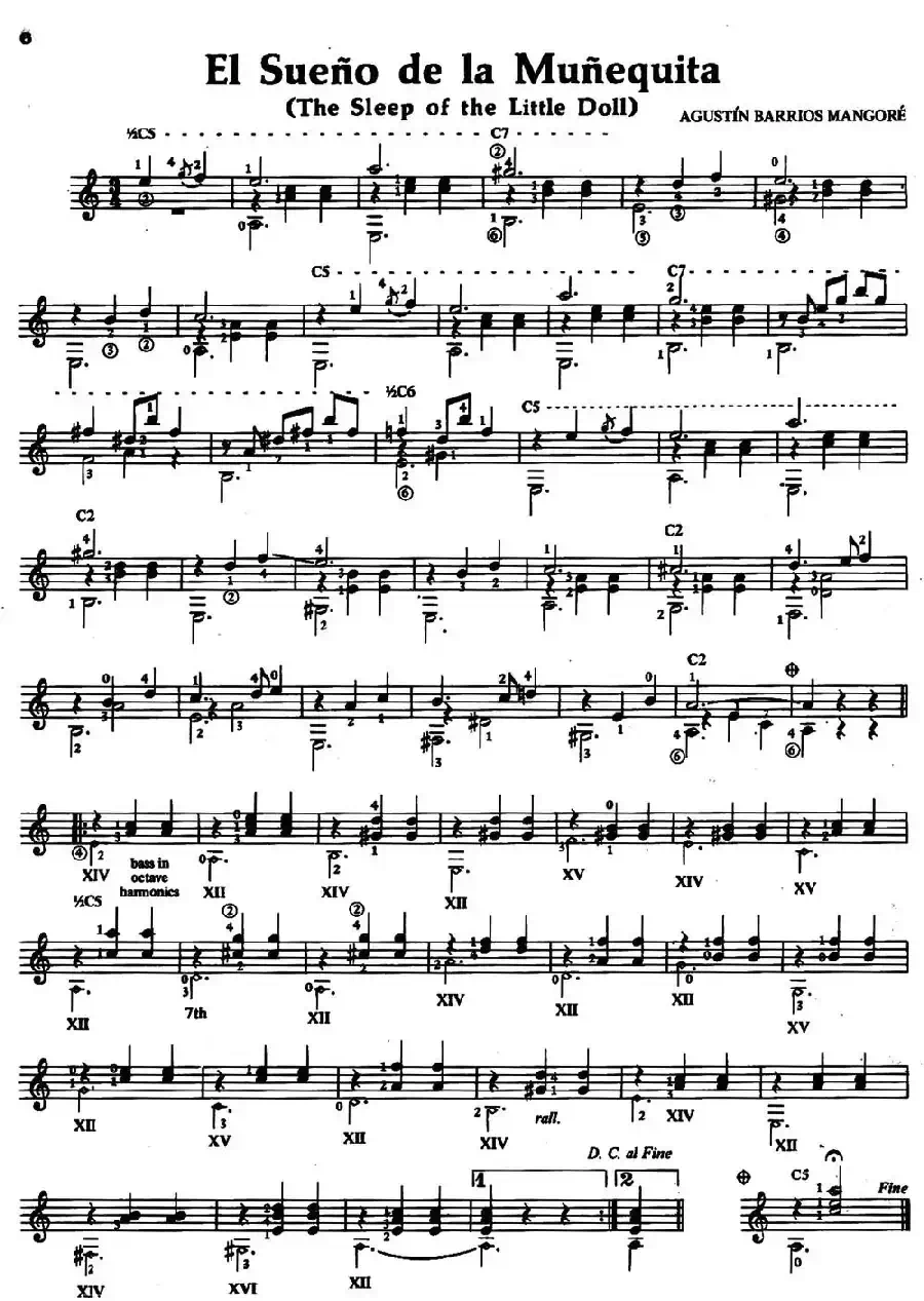 El Sueno de la Munequita（娃娃的梦）（古典吉他）