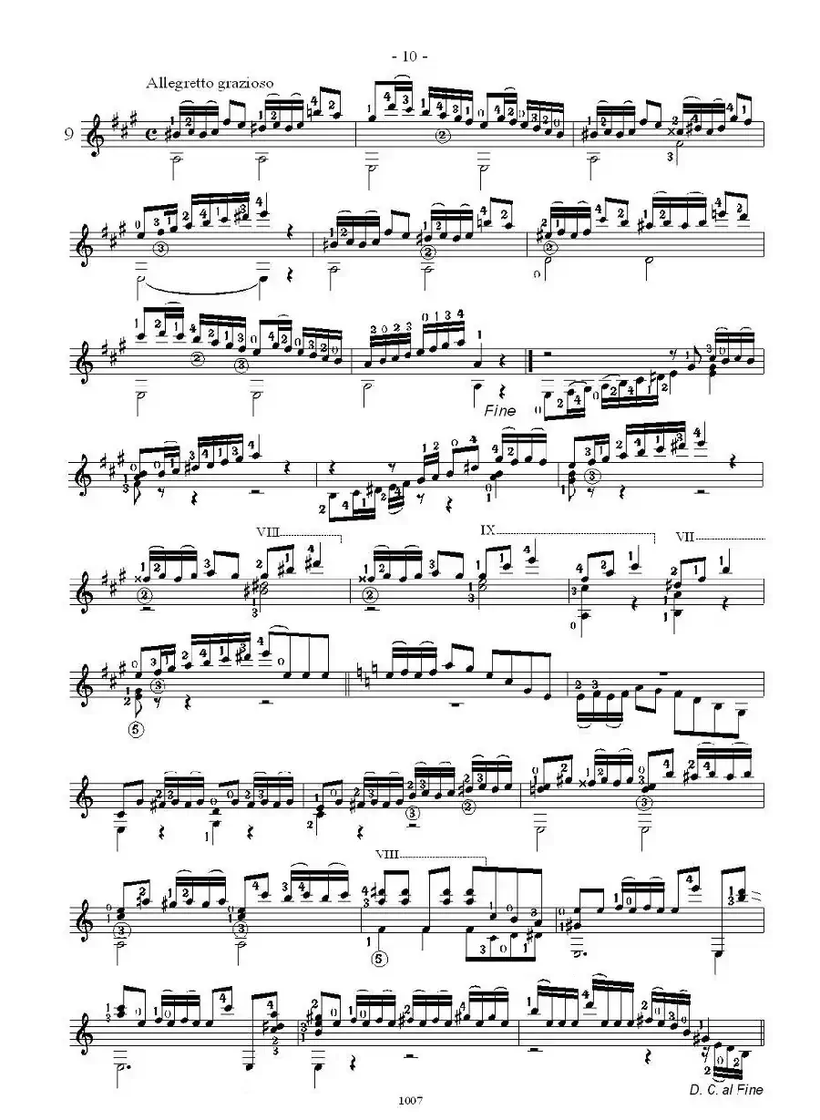 卡尔卡席25首练习曲之6——10
