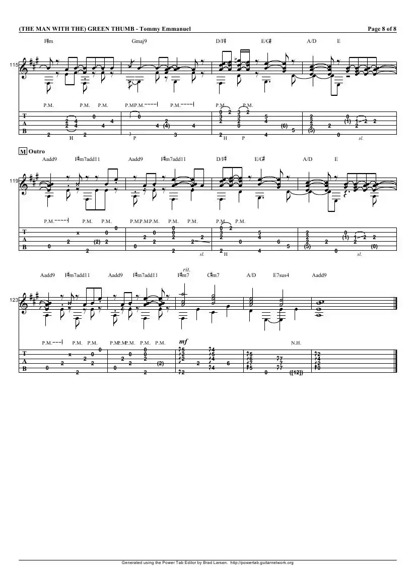 tommy emmanuel：the man with the green thumb（指弹吉它）
