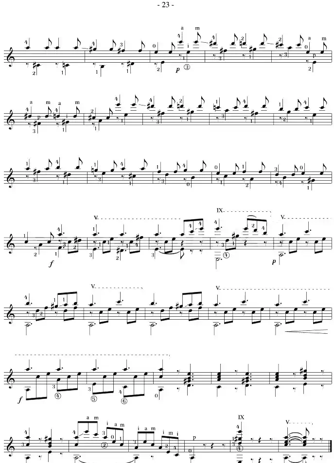 Napoleon Coste《25 Studies,Op.38》（STUDY 25）