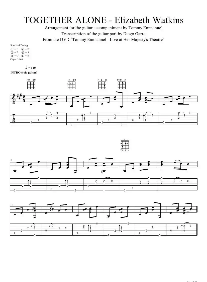 tommy emmanuel：together alone（指弹吉它）
