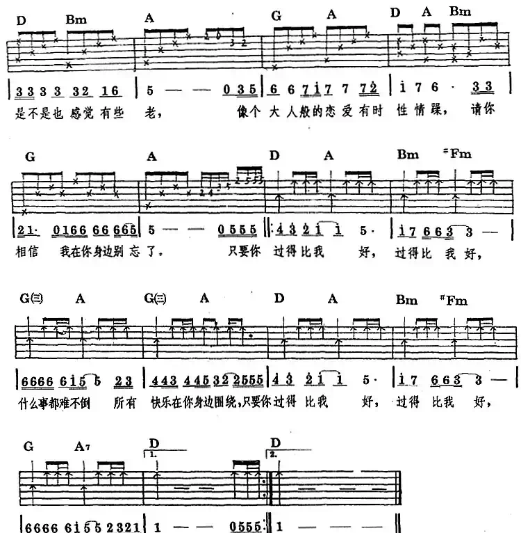 民族吉他弹唱：只要你过得比我好