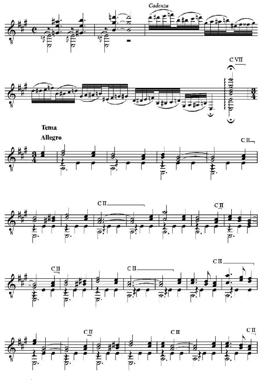 EL CARNAVAL DE VENECIA(Grande variaciones sobre un tema de Niccolo Paganini)（古典吉他）