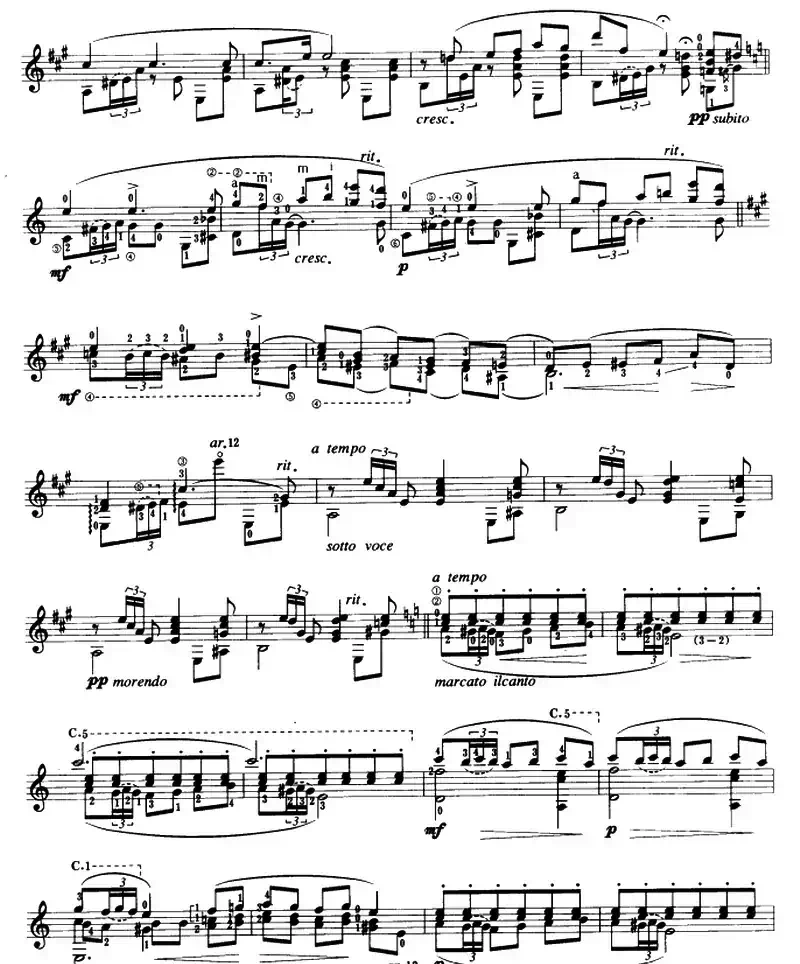 卡狄斯（歌曲）（古典吉他）
