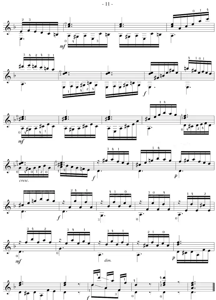 Mauro Giuliani《12 Studies,Op.48》（STUDY 17）
