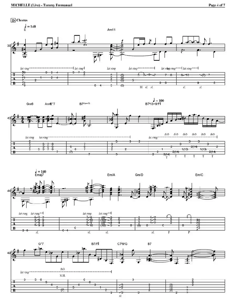 tommy emmanuel：michelle （live）（指弹吉他）