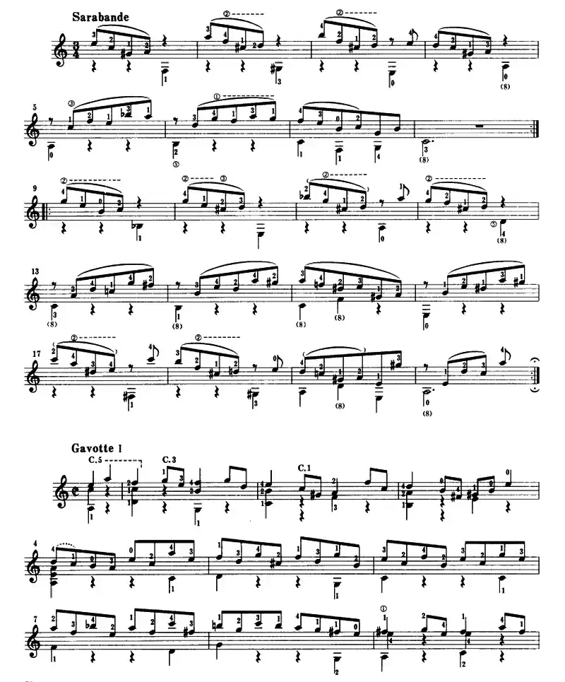 第三鲁特琴组曲（古典吉他）