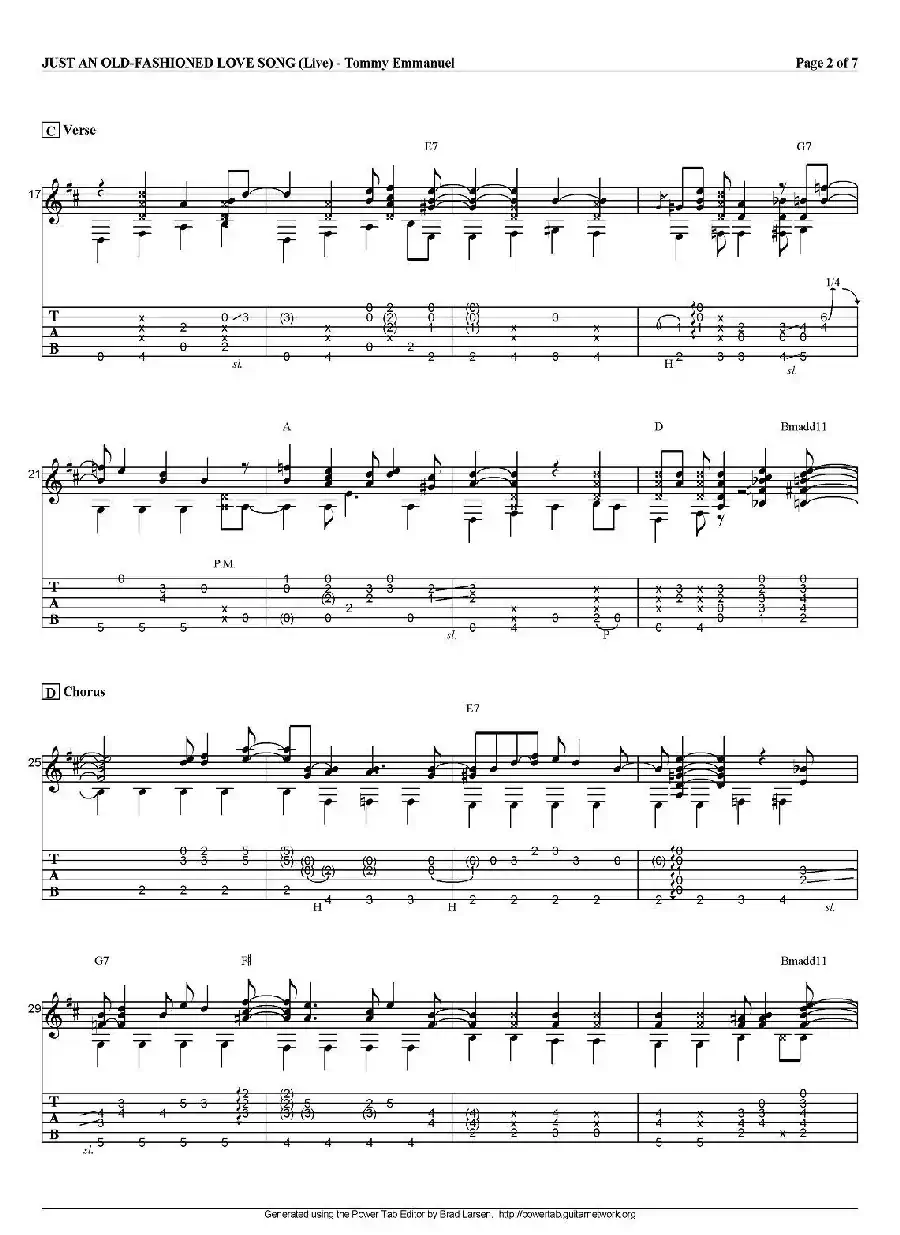 tommy emmanuel：just an old fashioned love song（指弹吉他）