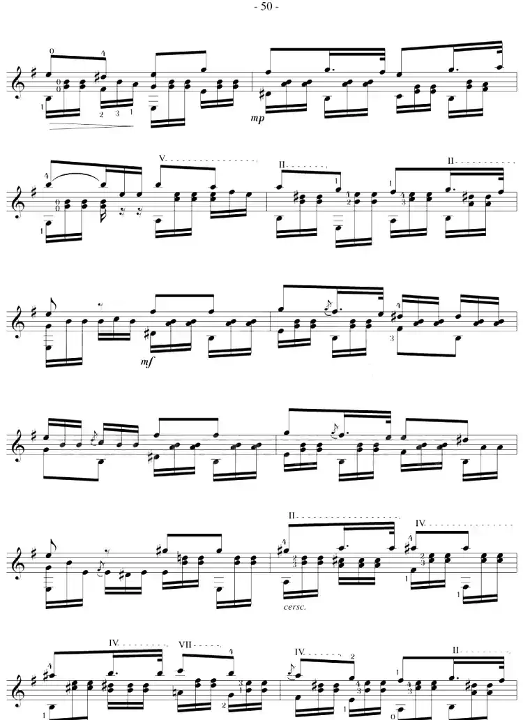 著名古典吉他练习曲（26）