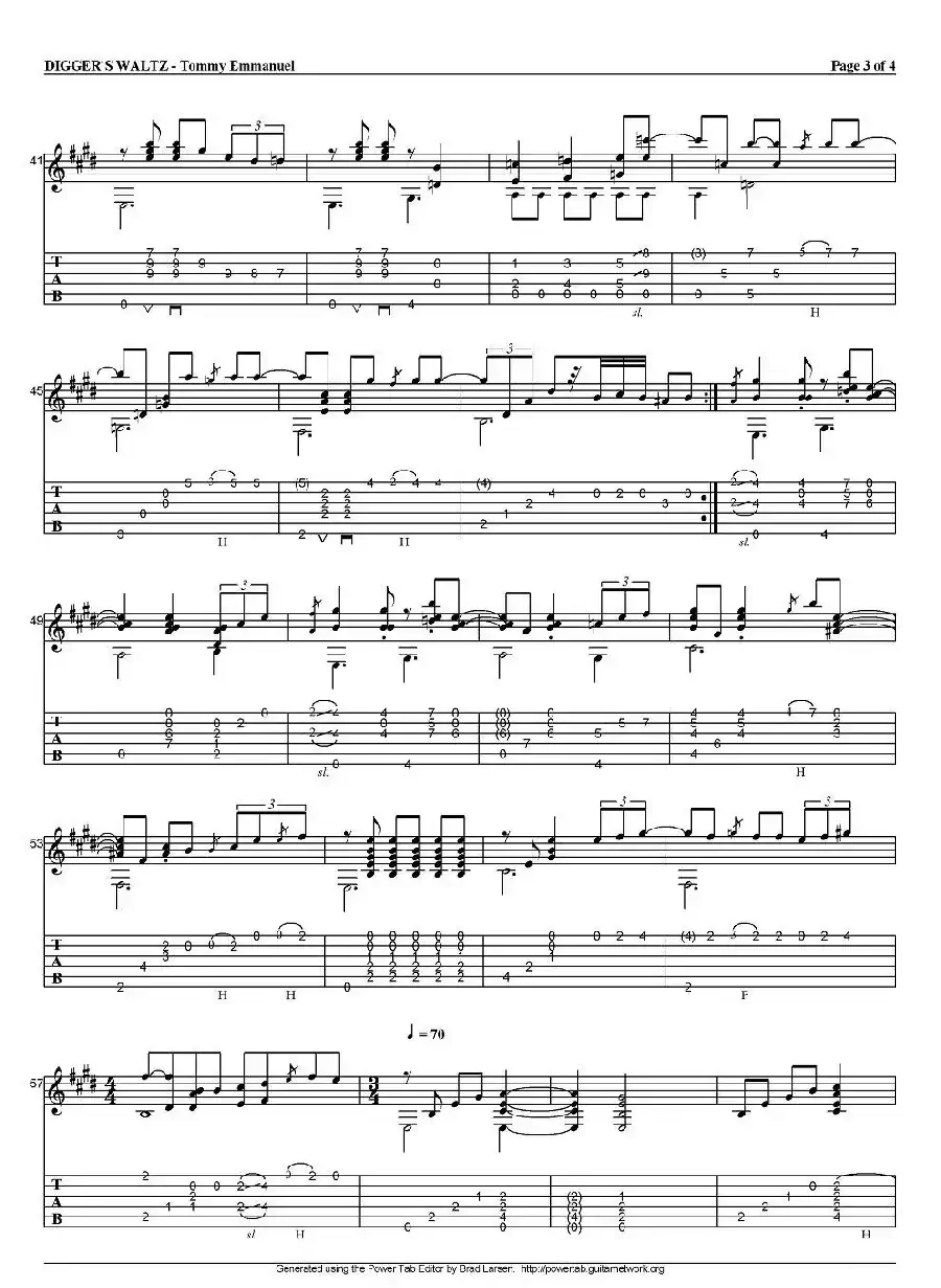 tommy emmanuel：diggers waltz（指弹吉他）