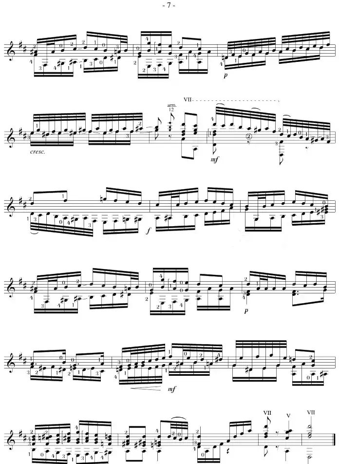 Napoleon Coste《25 Studies,Op.38》（STUDY 19）