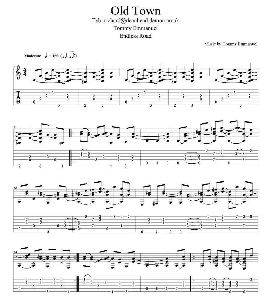 tommy emmanuel：old town（指弹吉他）