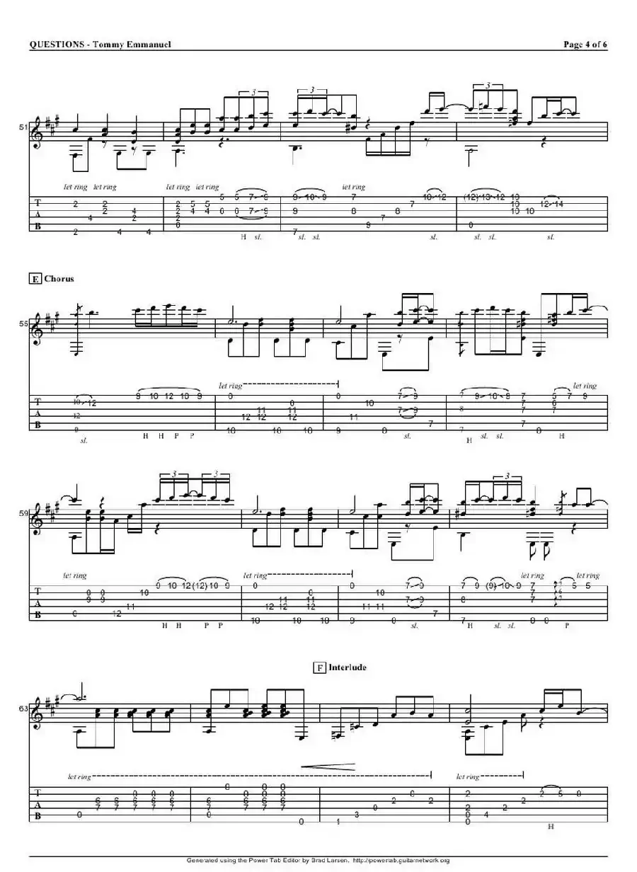 tommy emmanuel： questions（指弹吉它）