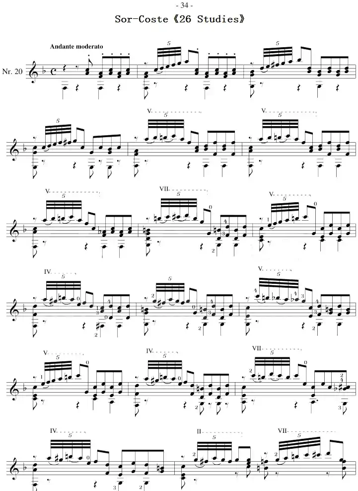 Sor-Coste《26 Studies》（STUDY 20）