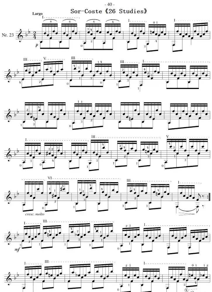 Sor-Coste《26 Studies》（STUDY 23）