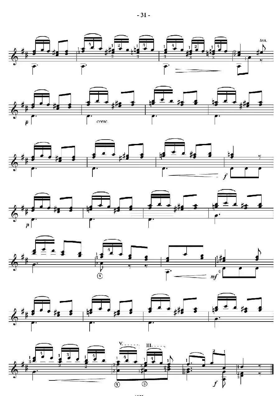 著名古典吉他练习曲（18）