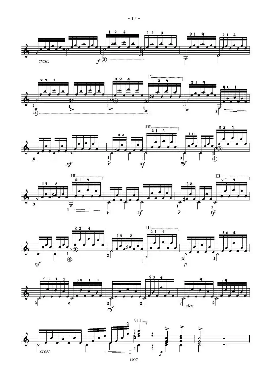卡尔卡席25首练习曲之11——15