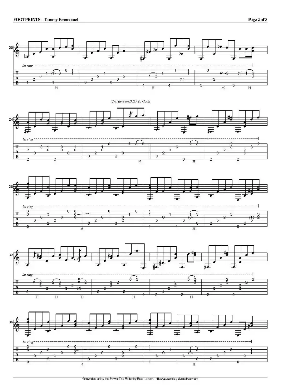 tommy emmanuel：footprints（指弹吉他）