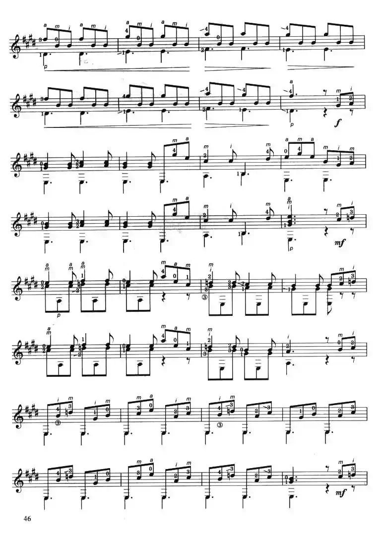 古典吉他考级四级外国乐曲B组（4首）