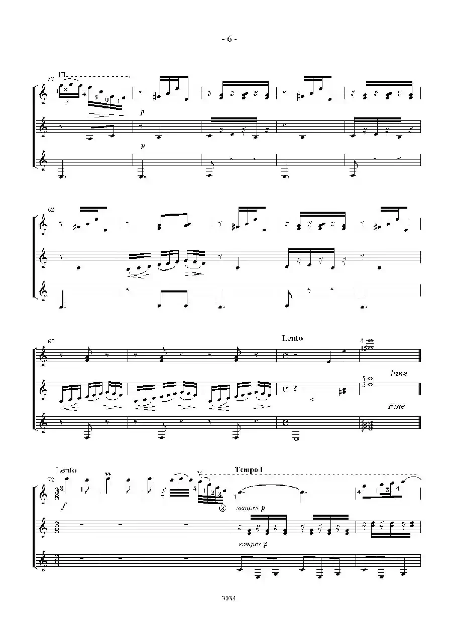 Rumores de la Caleta(Guitar TRIO)（古典吉他）