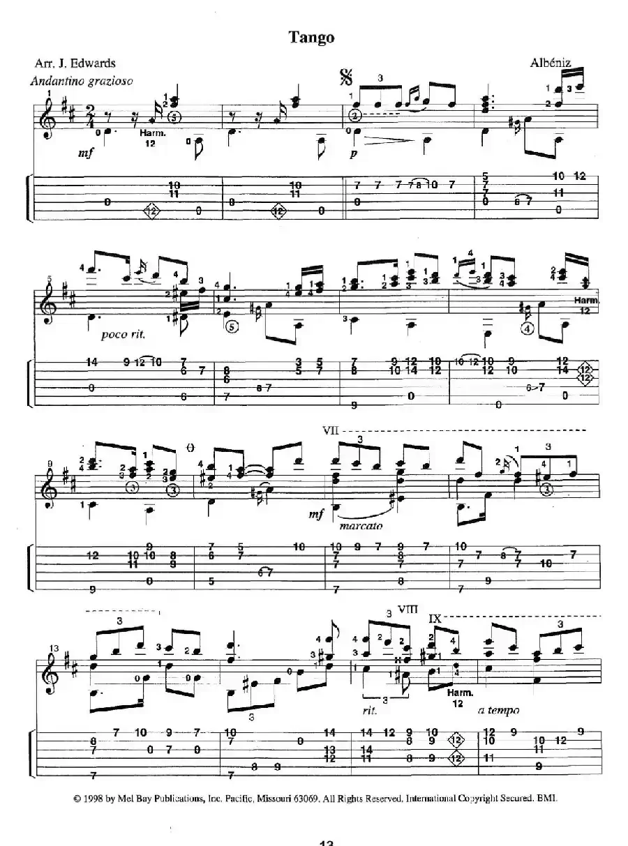 古典吉他：From the Dance（Tango）
