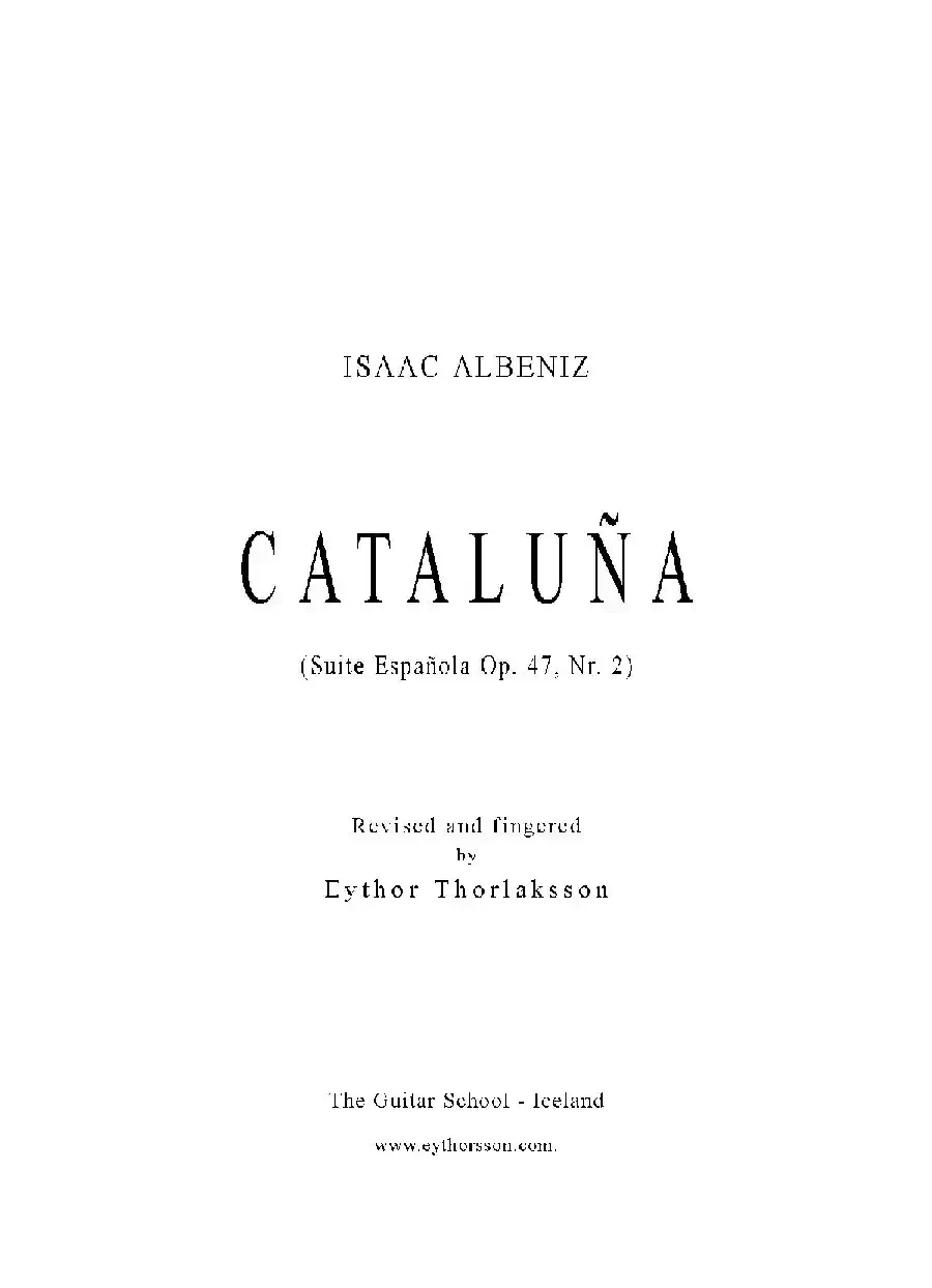 Op.47 Nr.2 Suite Espanola(Canaluna)（古典吉他）
