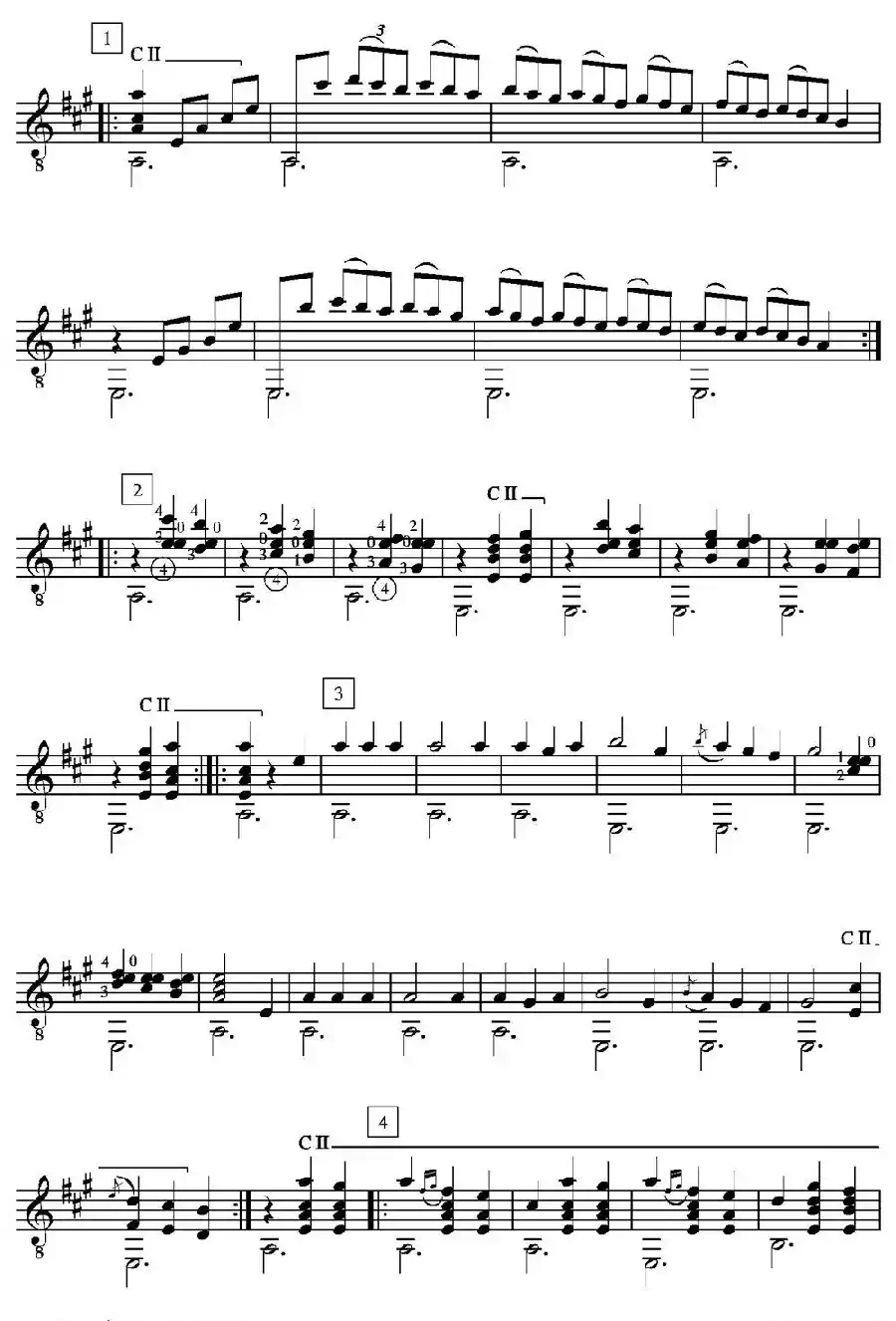 GRAN JOTA DE CONCIERTO(Arreglado sobre la Jota aragonesa de Julian Arcas)（古典吉他）