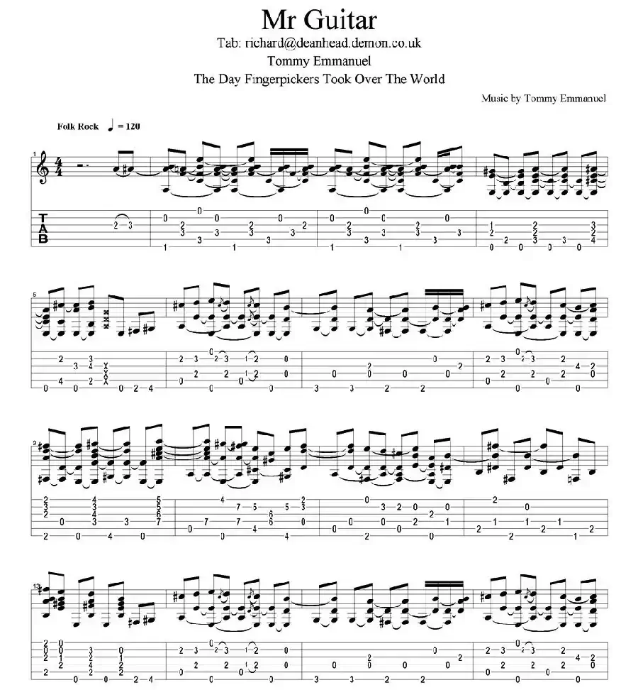 tommy emmanuel：mr guitar（指弹吉他）