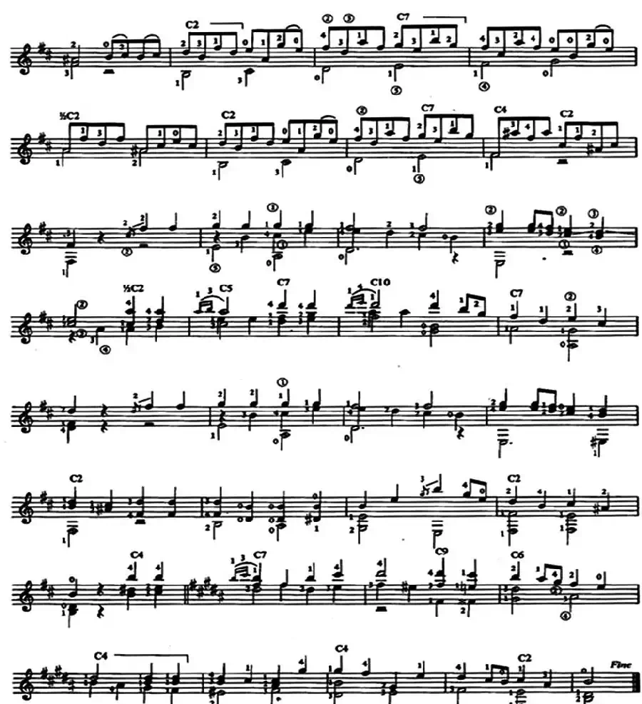 Gavota al Estilo Antiguo（古典吉他）