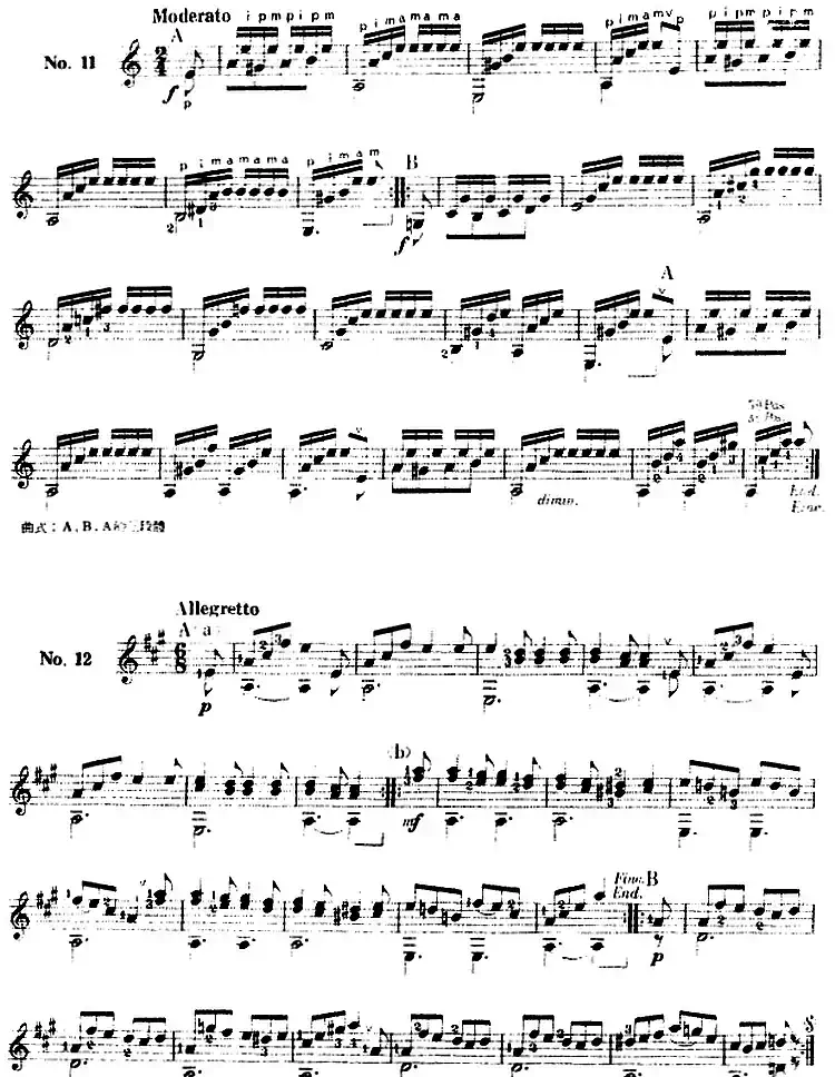 西班牙吉他独奏曲：五十首渐进练习曲