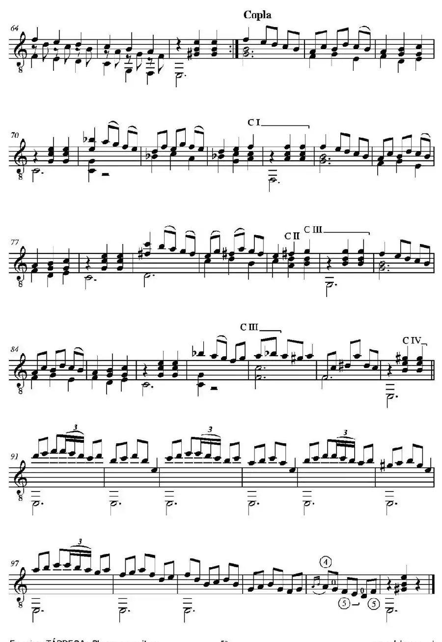 MALAGUENA(Facil)（古典吉他）
