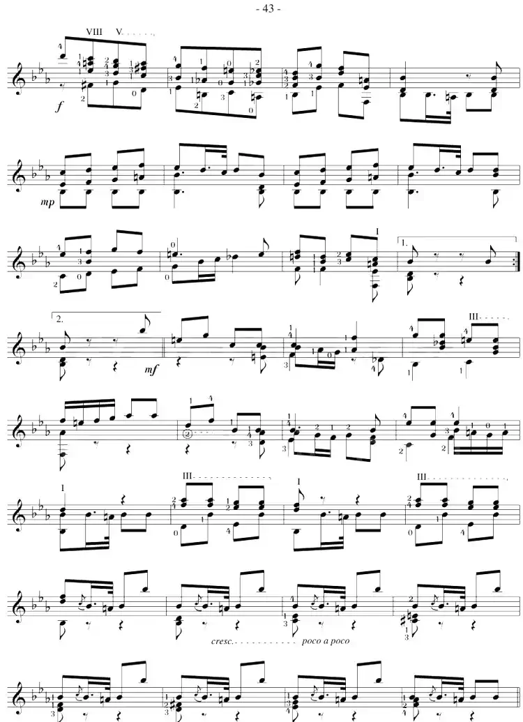 著名古典吉他练习曲（24）
