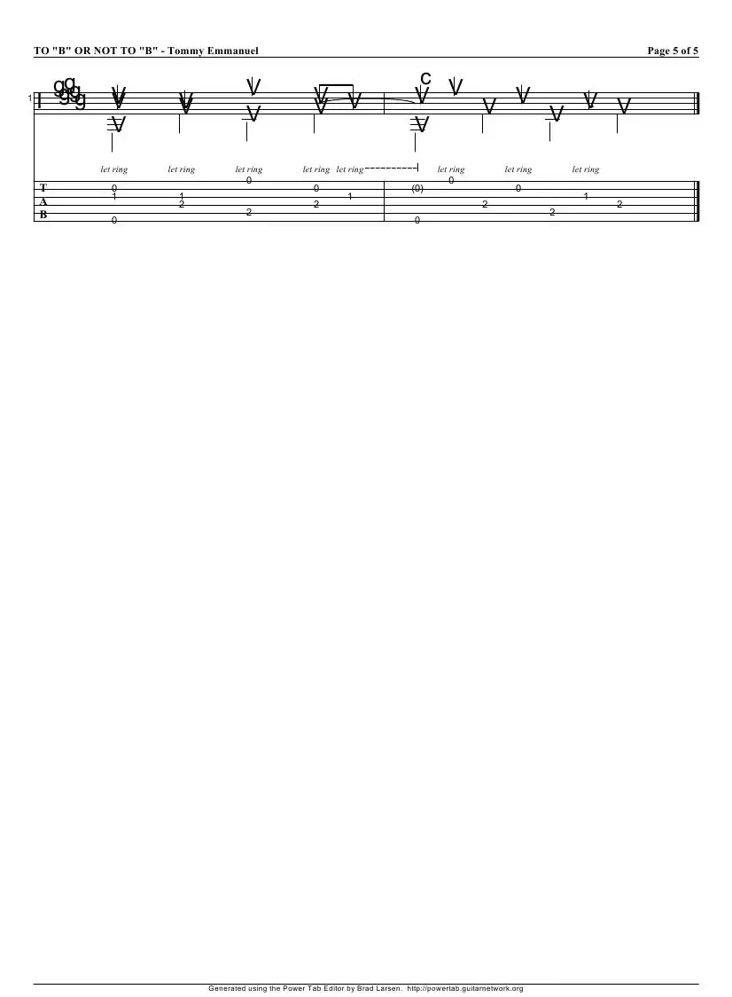 tommy emmanuel：to b or not to b（指弹吉它）