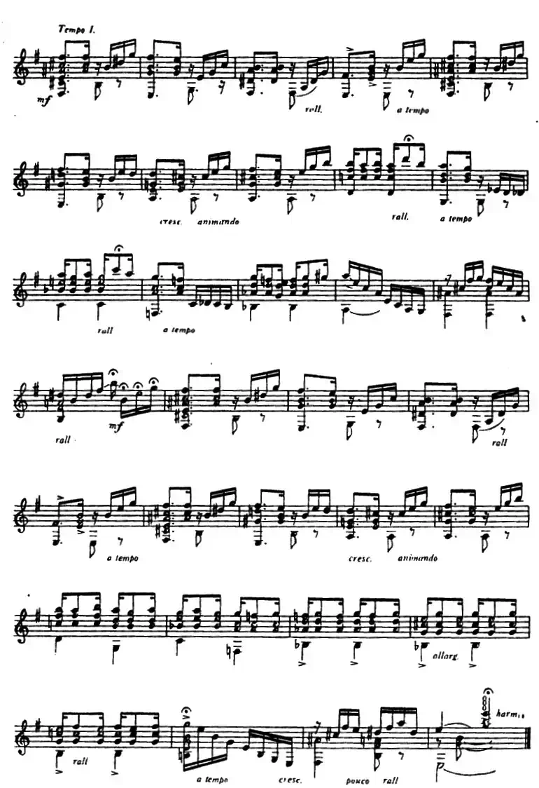 肖罗舞曲第一号（古典吉它）